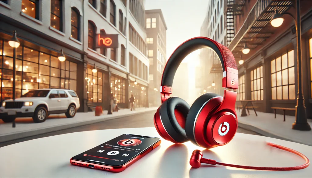 red beats headphones