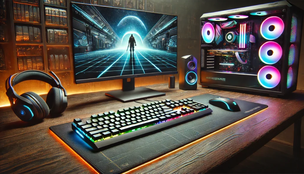 gaming mouse pad and keyboard
